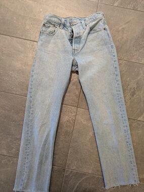 Levi's 501 Light Blue High-Rise Straight Jeans